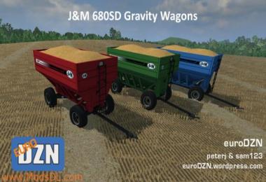 J&M 680SD Gravity Grain Wagons