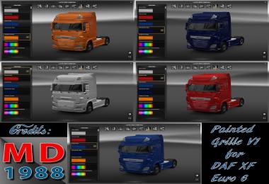 Painted Grille V1 For DAF XF Euro 6