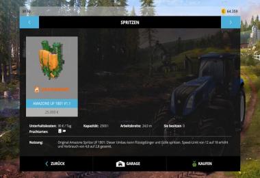 Amazone UF 1801 v1.1 Gulle