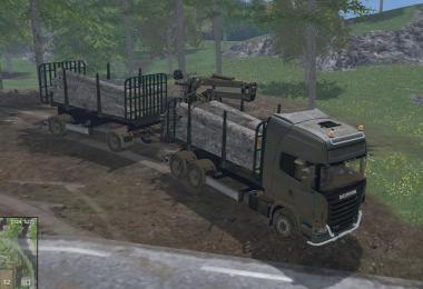 Scania R730 forest and trailer v1.0