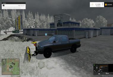 Dodge pickup with snowplow