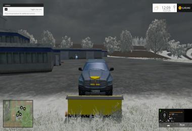 Dodge pickup with snowplow