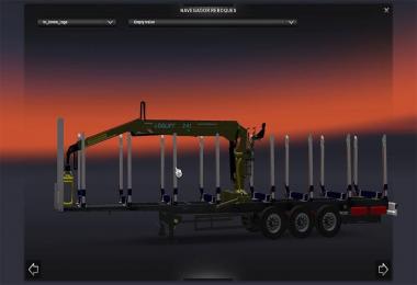 Krone Log Trailer with Logging Crane