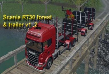 Scania R730 forest and trailer v1.2