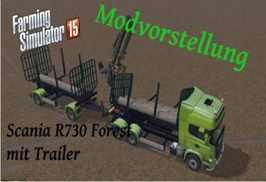 Scania R730 forest and trailer v1.2
