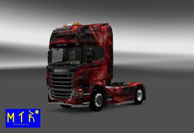 Skin Scania Red Traces