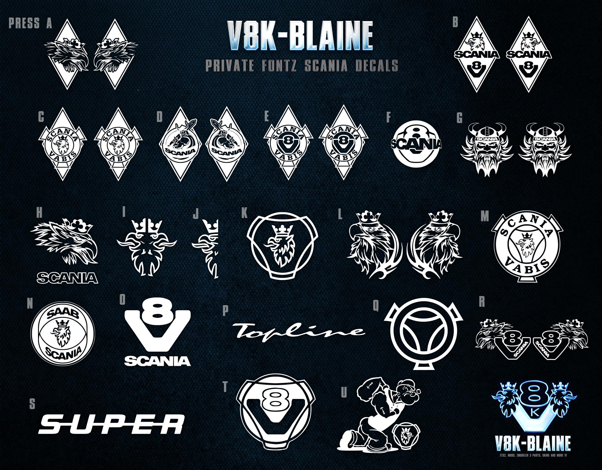 Scania Decals Windows Font Modhub.us