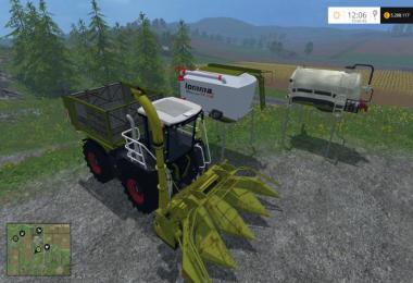 Claas Xerion S-Trac Combine + bridge + Maisgebiss