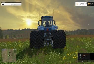 New Holland T8320 With Twin Dynamic Rear Wheels v1.0
