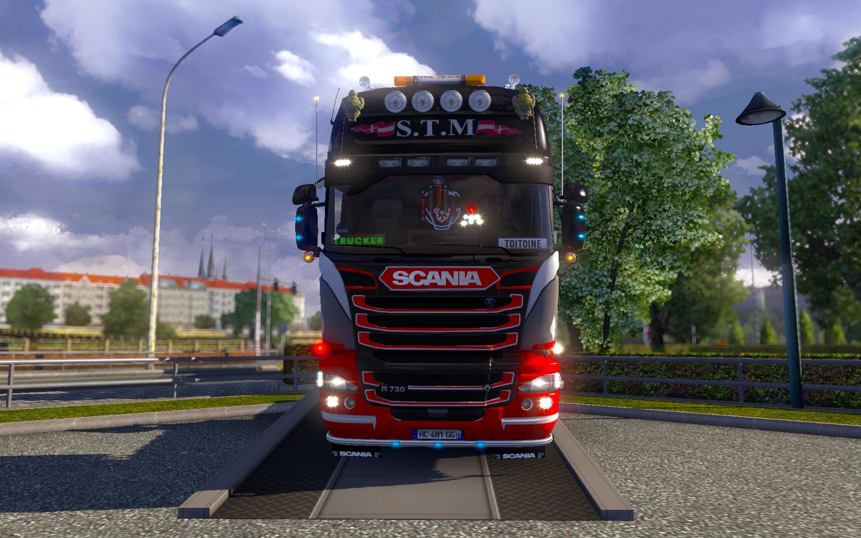 Моды на машины в трак симулятор. Пожарная машина Euro Truck Simulator 2. Scania r Streamline. Моды на етс 2 пожарная машина. Проблесковый маячок Скания.