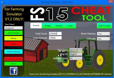 FS2015 Cheat Tool For FS15 V1.2 V2.6.1