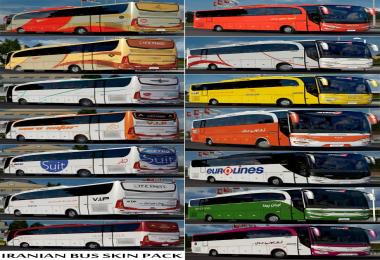 Iranian bus skin pack - Mercedes Benz Adiputro v1