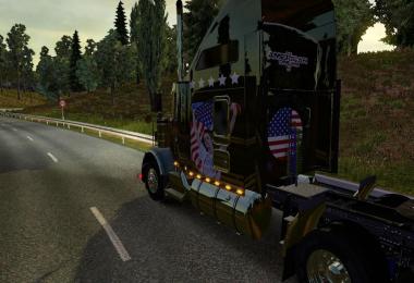 Kenworth T800 USA Metallic Skin