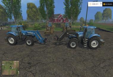 New Holland T8.320 with Front Loader Attachment & Large Loaders v1.0
