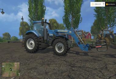 New Holland T8.320 with Front Loader Attachment & Large Loaders v1.0