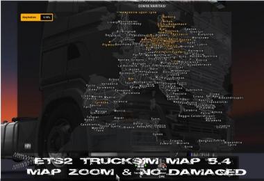 TruckSim Map 5.4 Map Zoom & No Damaged 1.16.x