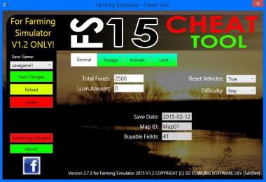 FS 2015 Cheat Tool for FS2015 V1.2