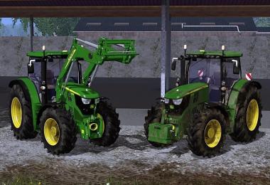 John Deere 6170R + Front Loaders Pack
