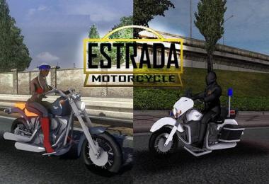 Motorcycle Estrada in Traffic