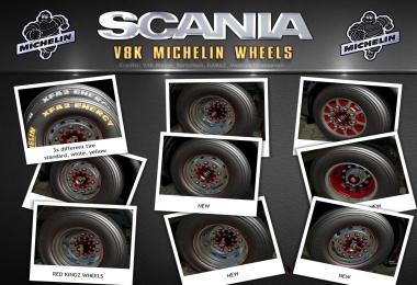 V8K Scania Michelin Wheels