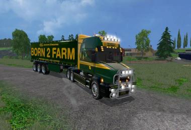 John Deere Scania truck John Deere SemiTrailer by Eagle355th v2.0
