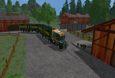 John Deere Scania truck John Deere SemiTrailer by Eagle355th v2.0