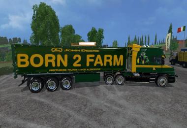 John Deere Scania truck John Deere SemiTrailer by Eagle355th v2.0