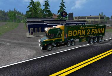 John Deere Scania truck John Deere SemiTrailer by Eagle355th v2.0