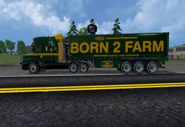 John Deere Scania truck John Deere SemiTrailer by Eagle355th v2.0
