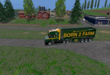 John Deere Scania truck John Deere SemiTrailer by Eagle355th v2.0