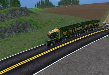 John Deere Scania truck John Deere SemiTrailer by Eagle355th v2.0