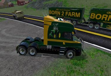 John Deere Scania truck John Deere SemiTrailer by Eagle355th v2.0