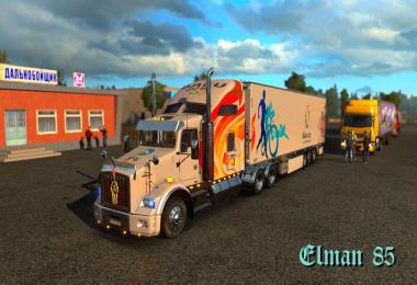The skin Baku for Kenworth T800 + Chereau trailer