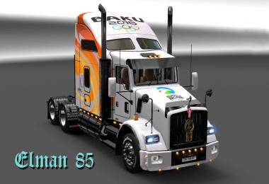The skin Baku for Kenworth T800 + Chereau trailer
