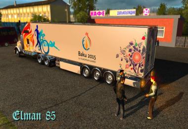 The skin Baku for Kenworth T800 + Chereau trailer