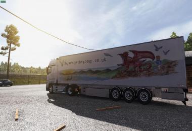 Skin Peche Group for Mercedes Actros MP4 + trailer