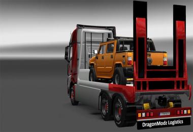 Mercedes Actros MP4 Flatbed + Trailer V2