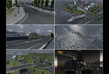Bridge from Calais to Dover and City on Island v6.1