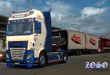 DAF XF E6 Nickoot Internationale Koeltransporten Skin update
