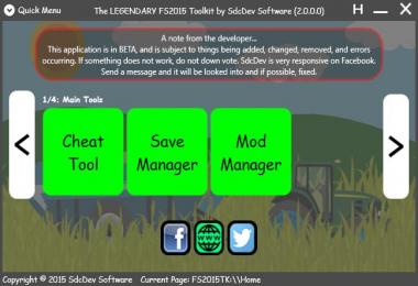 FS2015 Toolkit 2.0.0.0