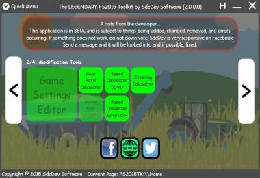 FS2015 Toolkit 2.0.0.0