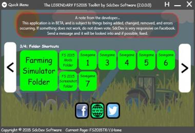 FS2015 Toolkit 2.0.0.0