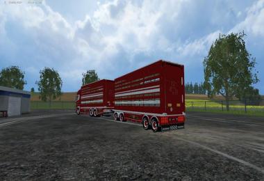 Scania cattle trailer v1.2 mit Jungtieren