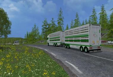 Scania cattle trailer v1.2 mit Jungtieren