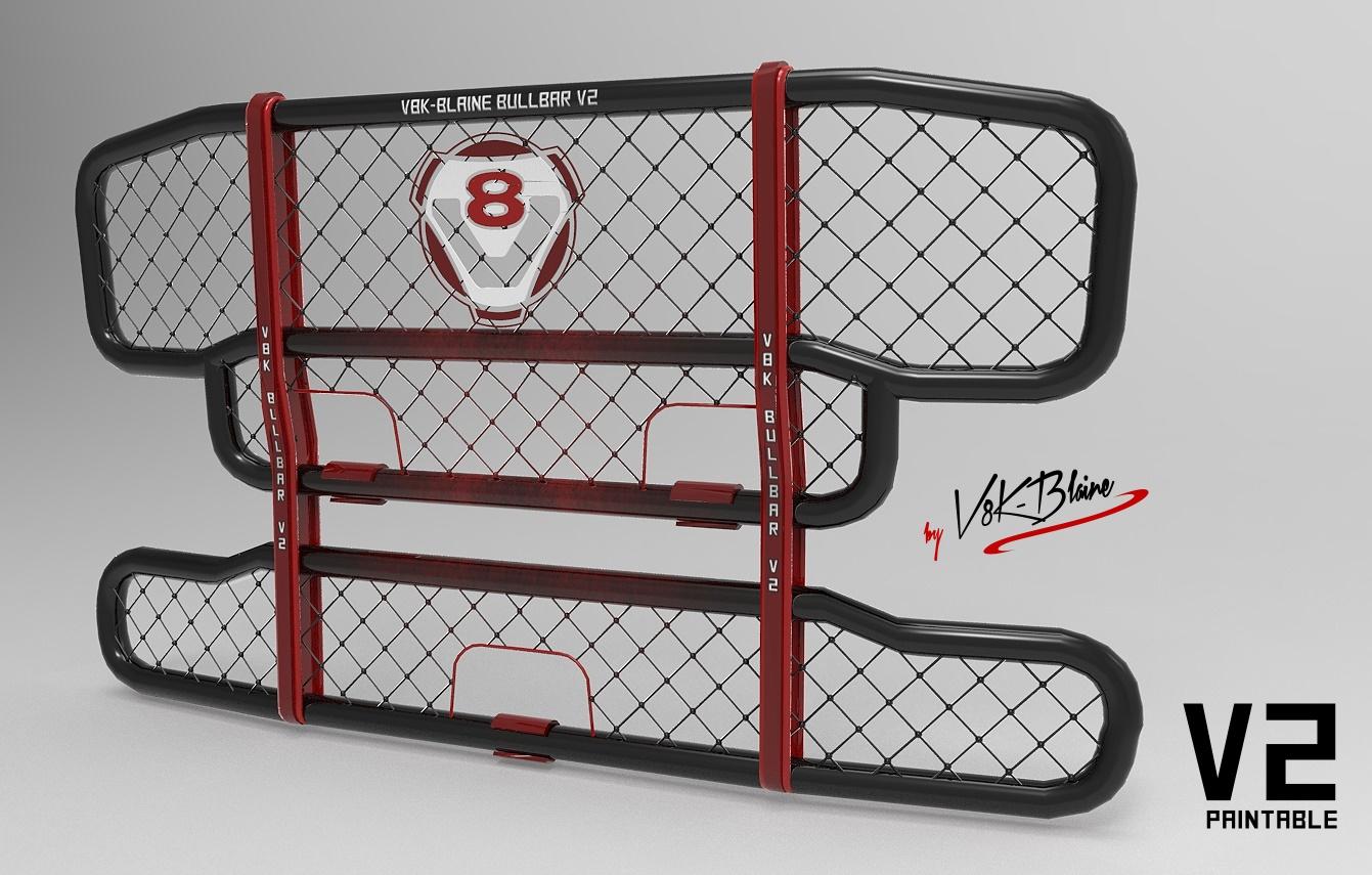 V8K Bullbar V2 Paintable Modhub.us