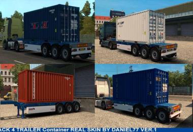 4 Trailer Container 20 ft Skins real V1