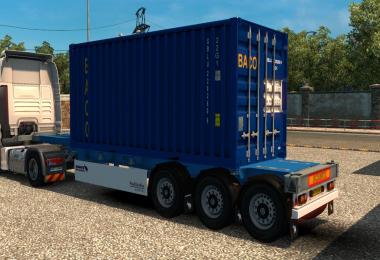 4 Trailer Container 20 ft Skins real V1