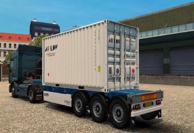 4 Trailer Container 20 ft Skins real V1