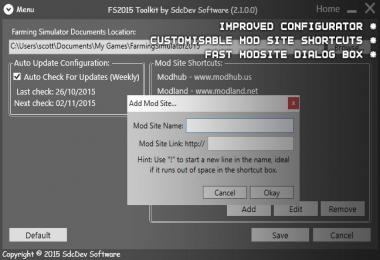 FS2015 Toolkit & Cheat Tool V2.1.0.1