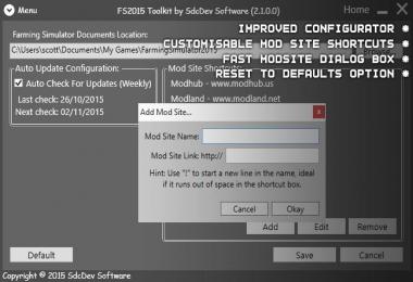 FS2015 Toolkit & Cheat Tool V2.1.0.1